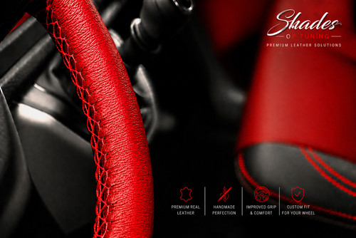 Leather steering wheel - wheel, cover